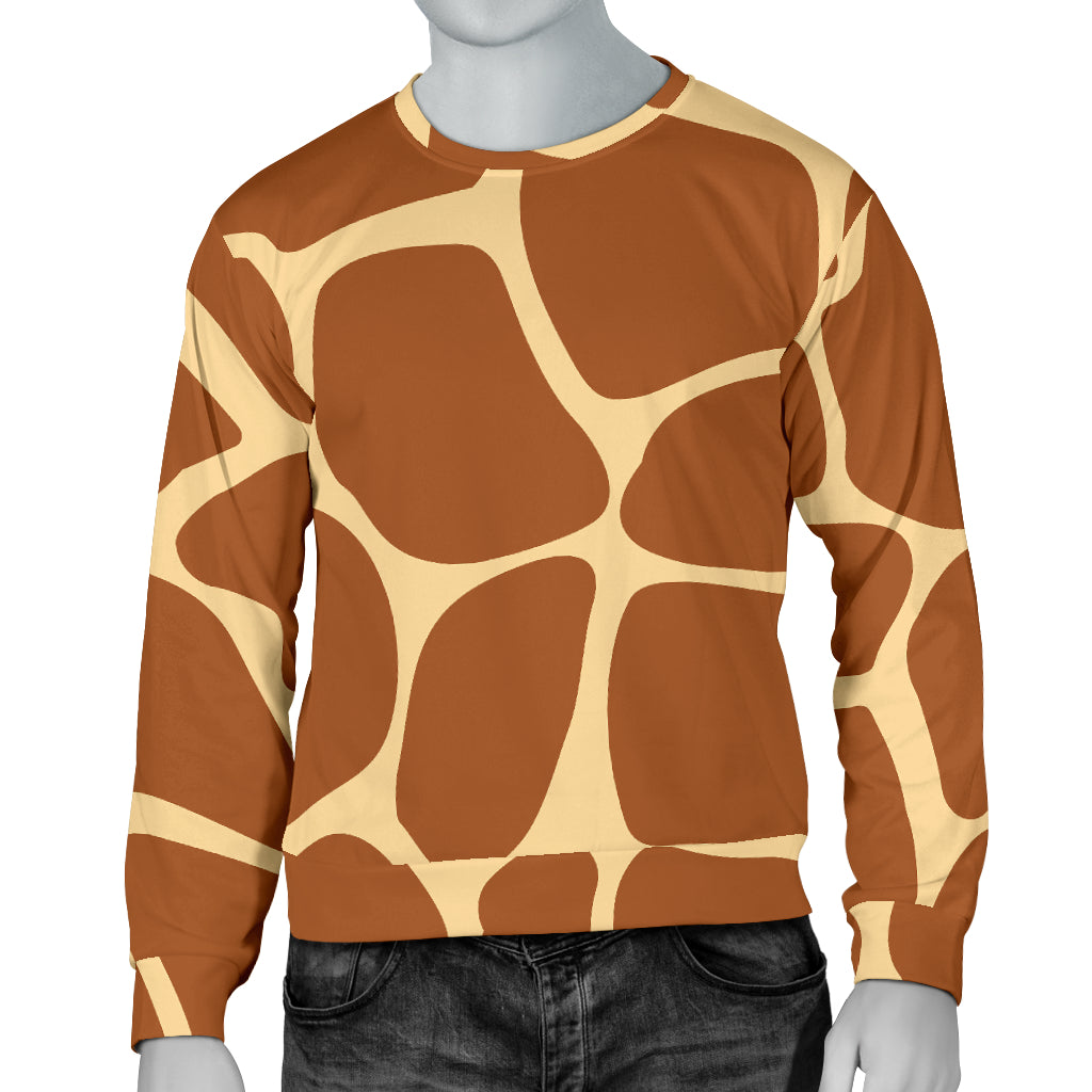 Giraffe Texture Print Men Long Sleeve Sweatshirt