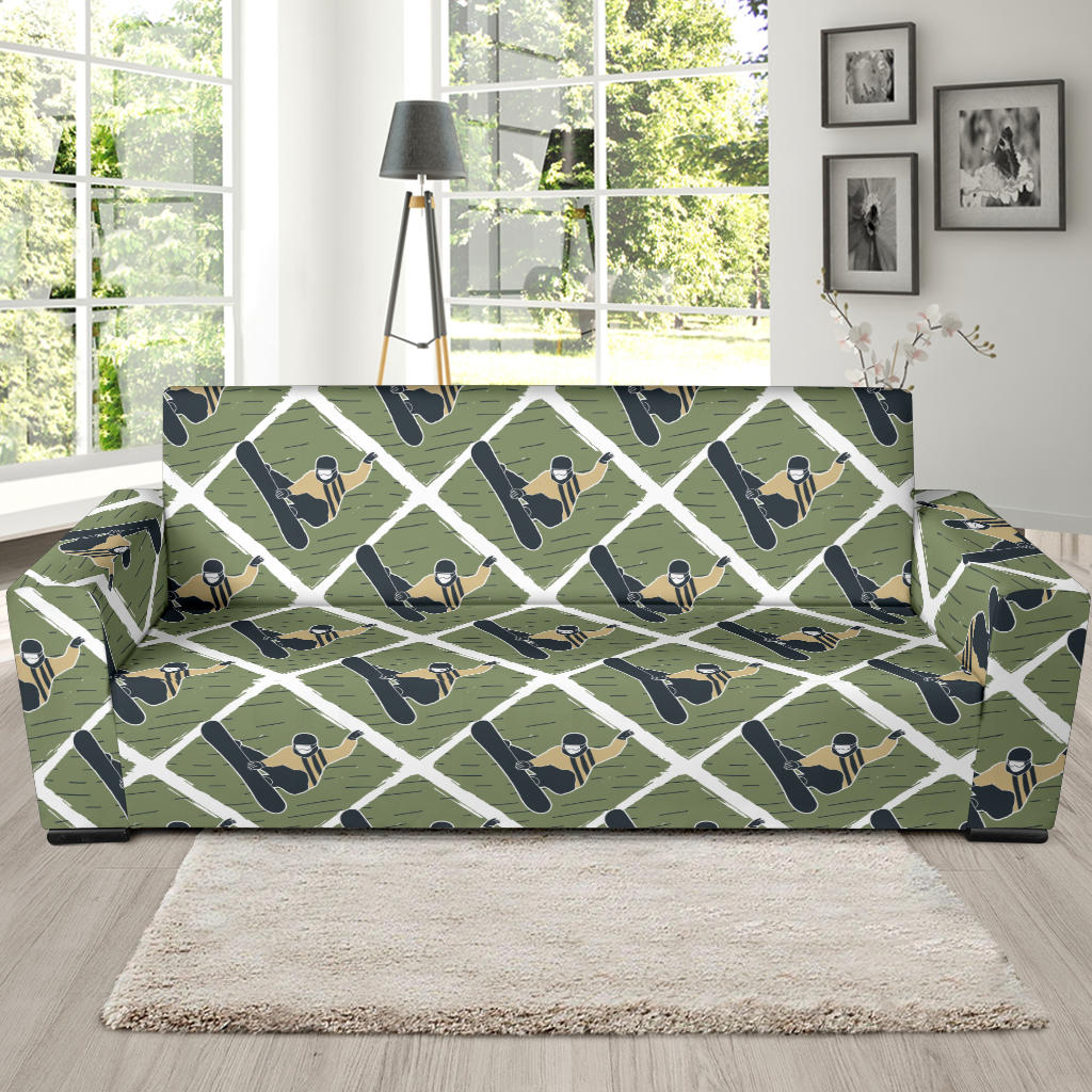 Snowboard Man Print Design LKS302 Sofa Slipcover