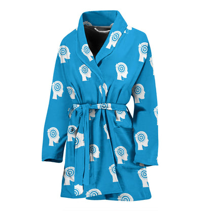 Psychology Pattern Print Design A03 Women Bathrobe
