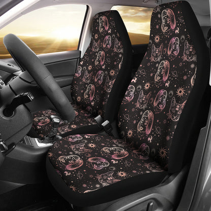 Third Eye Girl Cat Print Design LKS305 Car Seat Covers