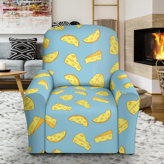 Cheese Pattern Print Design 04 Recliner Slipcover with Pocket