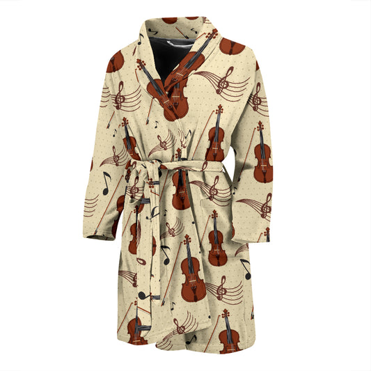 Cello Print Design LKS402 Men Bathrobe
