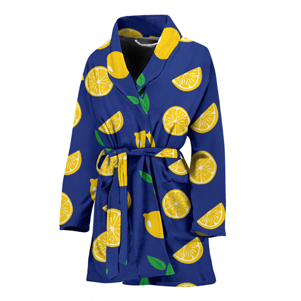 Citrus Pattern Print Design 02 Women Bathrobe