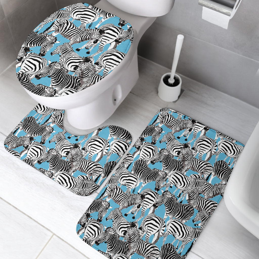 Zebra Print Design LKS305 Bathroom Mat Set