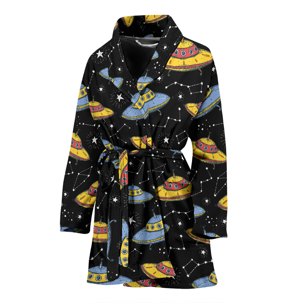 UFO Print Design LKS307 Women Bathrobe