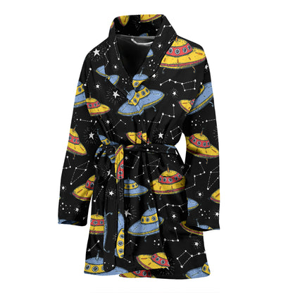 UFO Print Design LKS307 Women Bathrobe
