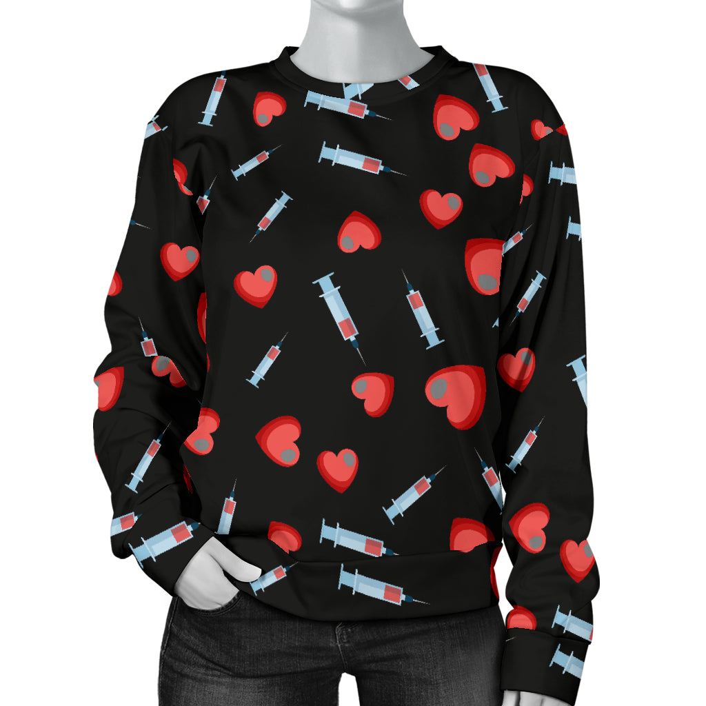Phlebotomist Medical Concept Women Long Sleeve Sweatshirt