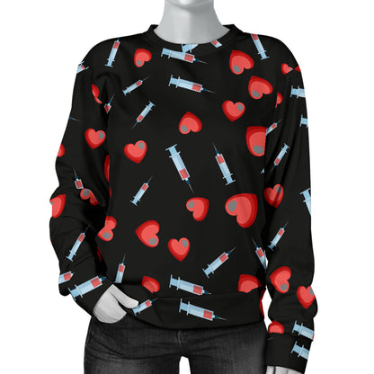 Phlebotomist Medical Concept Women Long Sleeve Sweatshirt