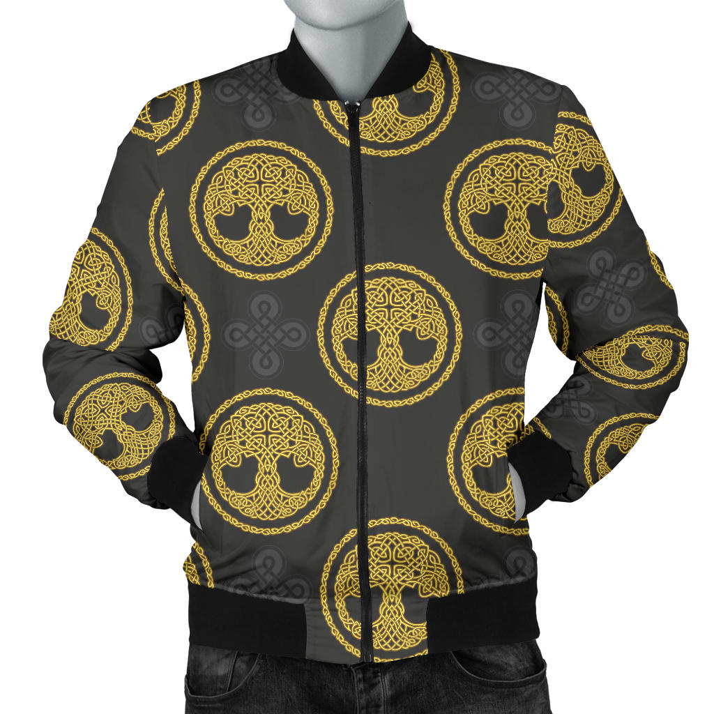 Celtic Tree of Life Design Men Bomber Jacket