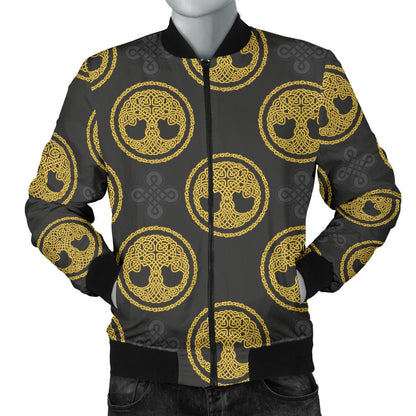 Celtic Tree of Life Design Men Bomber Jacket