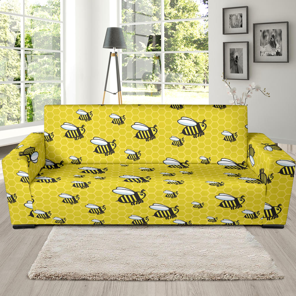 Bee Cute Print Design LKS308 Sofa Slipcover