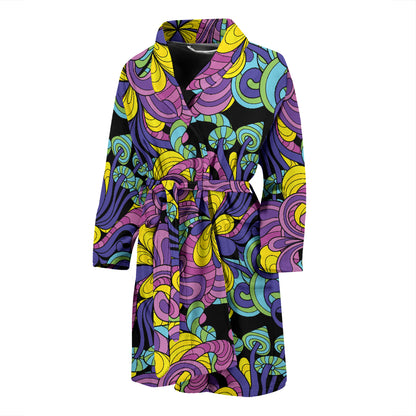 Trippy Print Design LKS305 Men Bathrobe