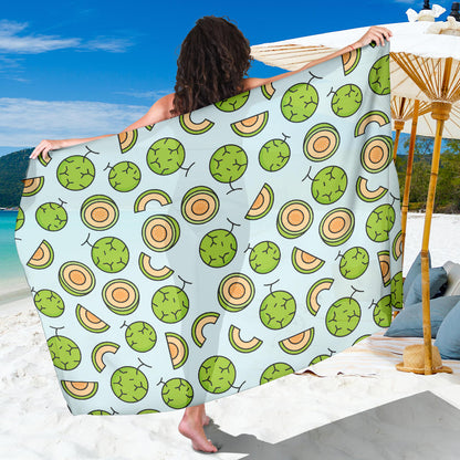 Cantaloupe Pattern Print Design 02 Sarong Pareo Wrap