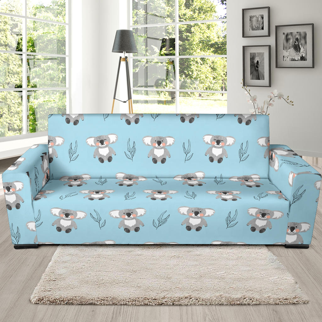 Koala Pattern Print Design 01 Sofa Slipcover