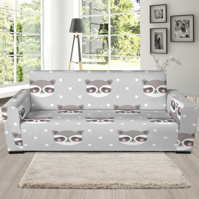 Raccoon Pattern Print Design A04 Sofa Slipcover