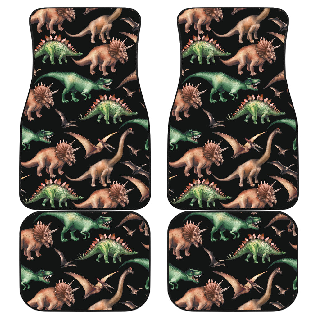 Dinosaur Print Pattern Car Floor Mats Front Back