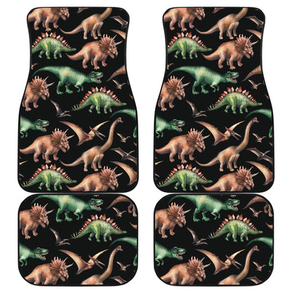 Dinosaur Print Pattern Car Floor Mats Front Back