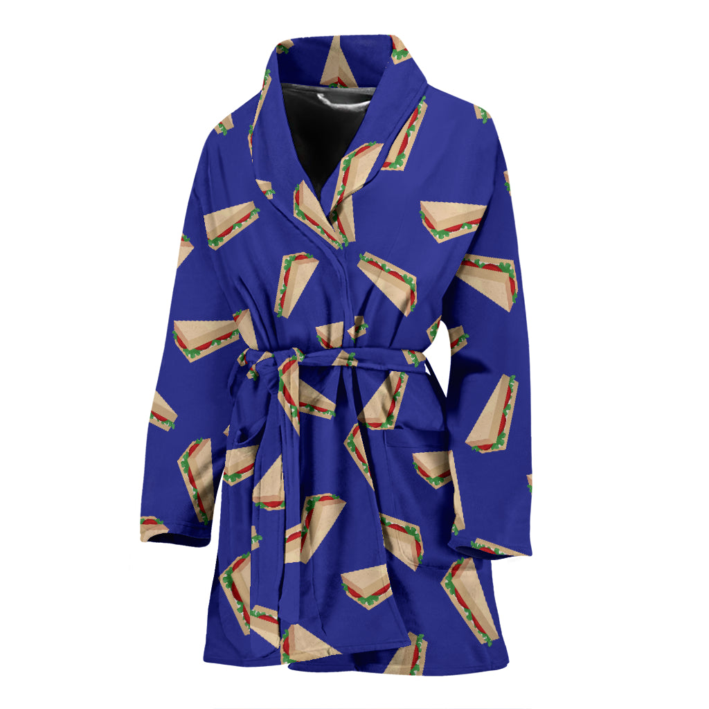 Sandwich Print Design LKS303 Women Bathrobe