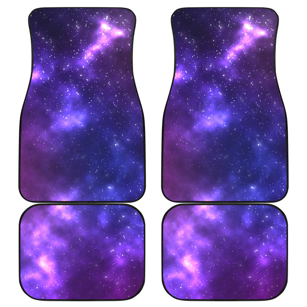Celestial Purple Blue Galaxy Car Floor Mats Front Back