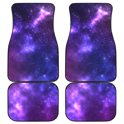 Celestial Purple Blue Galaxy Car Floor Mats Front Back