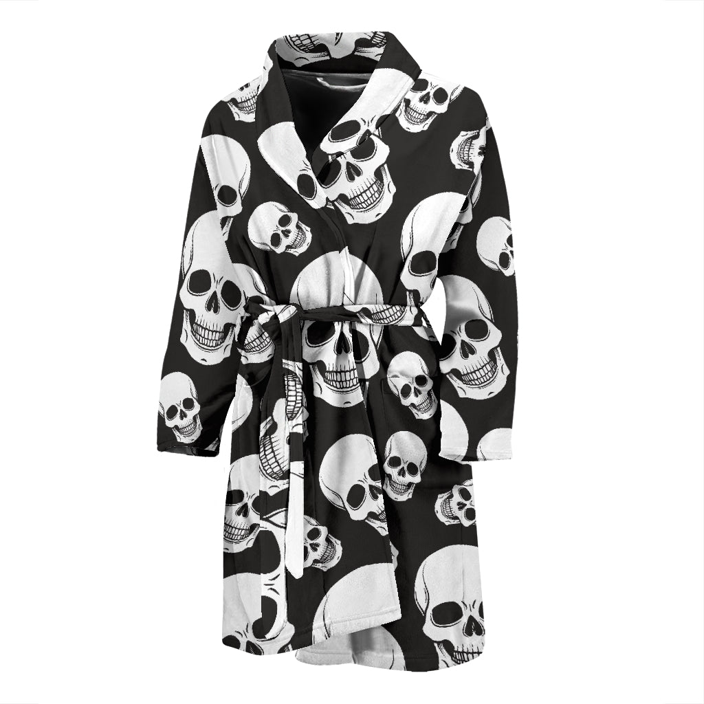 Skull Print Design LKS301 Men Bathrobe
