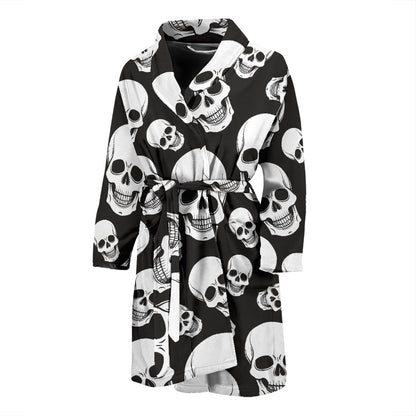 Skull Print Design LKS301 Men Bathrobe