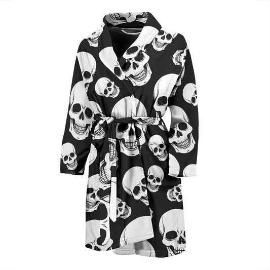 Skull Print Design LKS301 Men Bathrobe