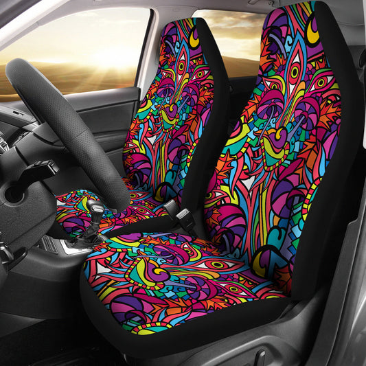 Trippy Print Design LKS302 Car Seat Covers