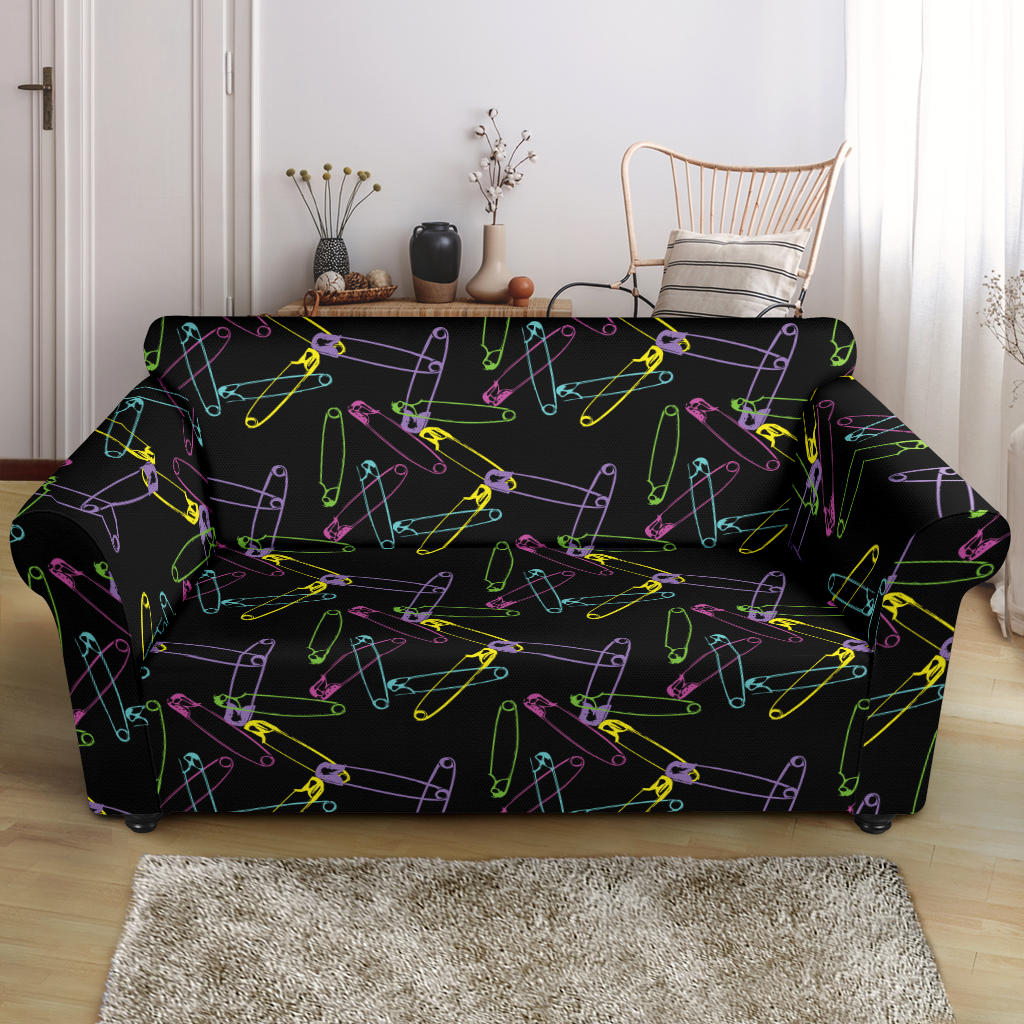 Safety Pin Print Design LKS304 Loveseat Couch Slipcover