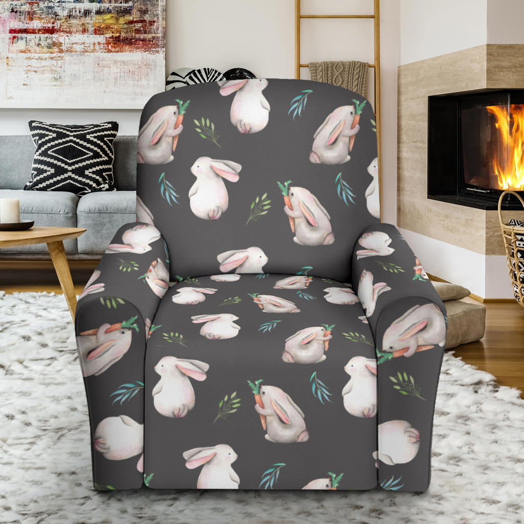Rabbit Print Design LKS402 Recliner Slipcover with Pocket