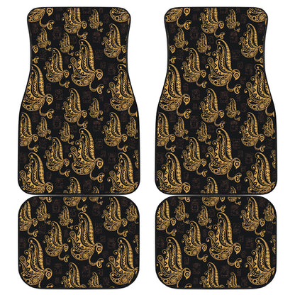 Owl Tribal Polynesian Design Print Car Floor Mats Front Back