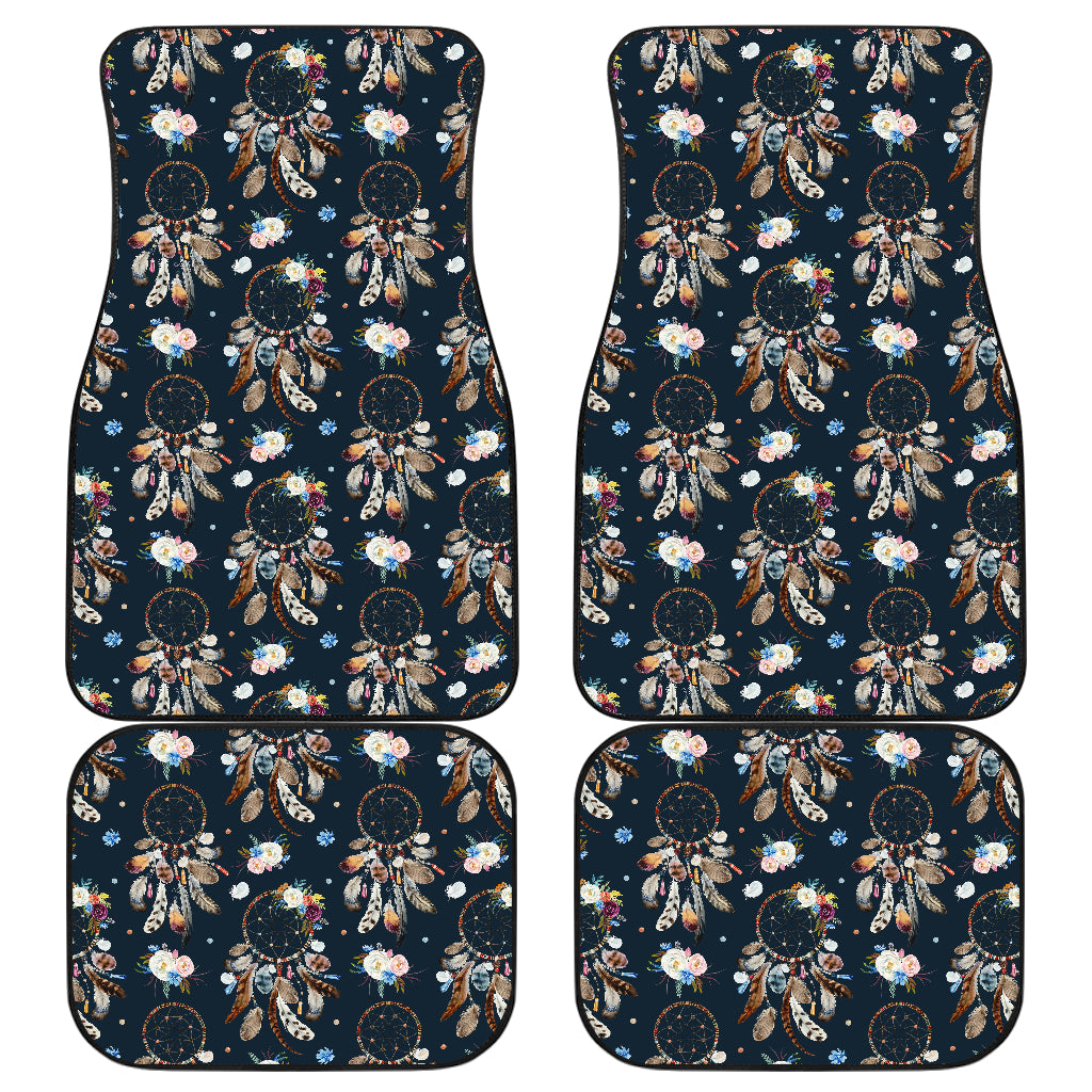Dream Catcher Boho Floral Style Car Floor Mats Front Back