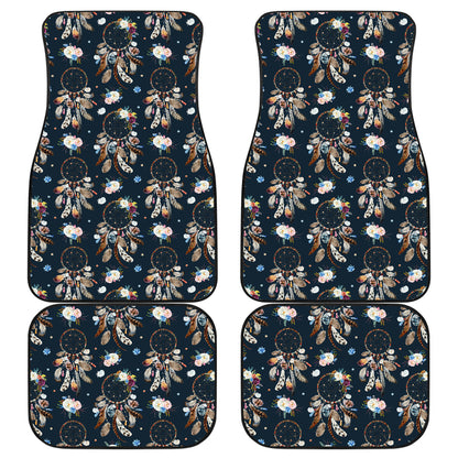 Dream Catcher Boho Floral Style Car Floor Mats Front Back