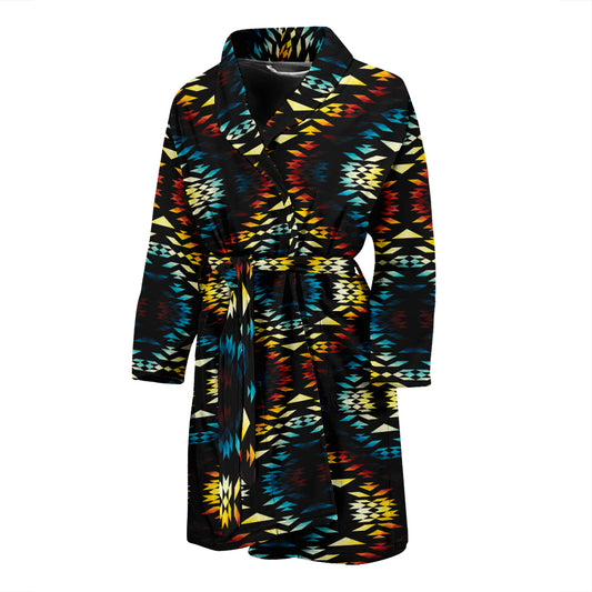 Tribal Pattern Print Design LKS309 Men Bathrobe