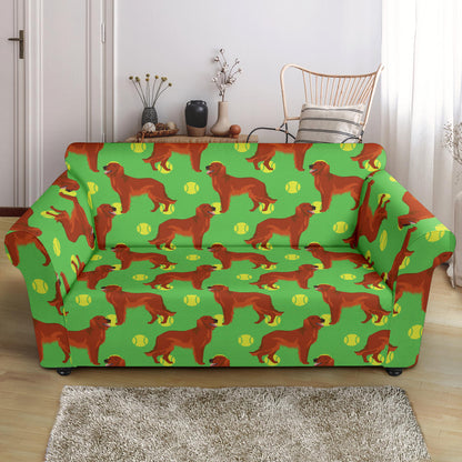 Setters Irish Print Design LKS302 Loveseat Couch Slipcover