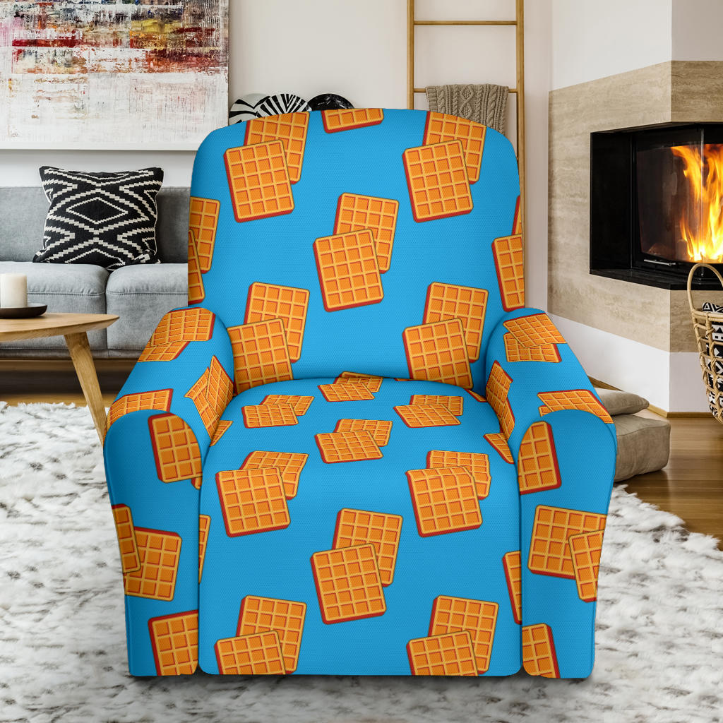 Waffle Print Design LKS304 Recliner Slipcover with Pocket