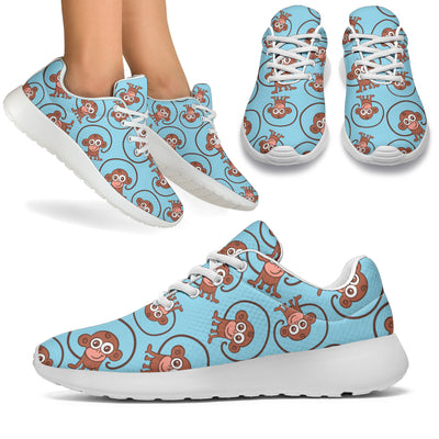 Monkey Cute Design Themed Print Athletic Shoes