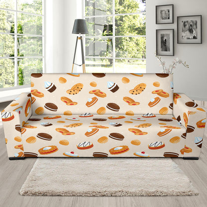 Biscuit Pattern Print Design 01 Sofa Slipcover