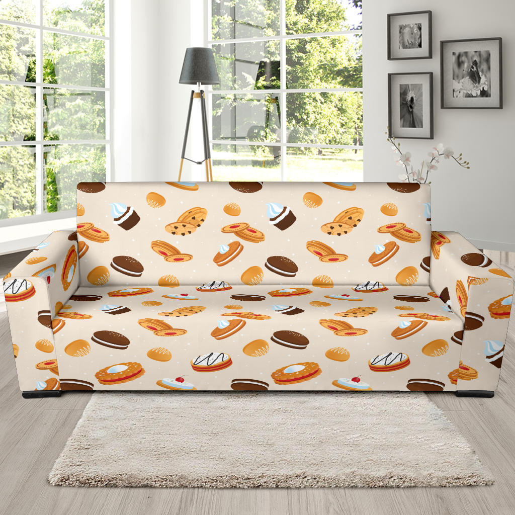 Biscuit Pattern Print Design 01 Sofa Slipcover