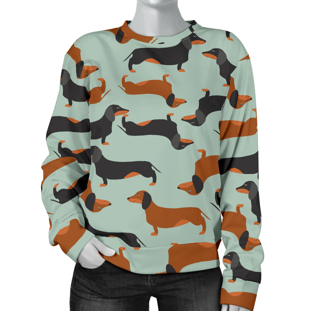 Dachshund Cute Print Pattern Women Long Sleeve Sweatshirt