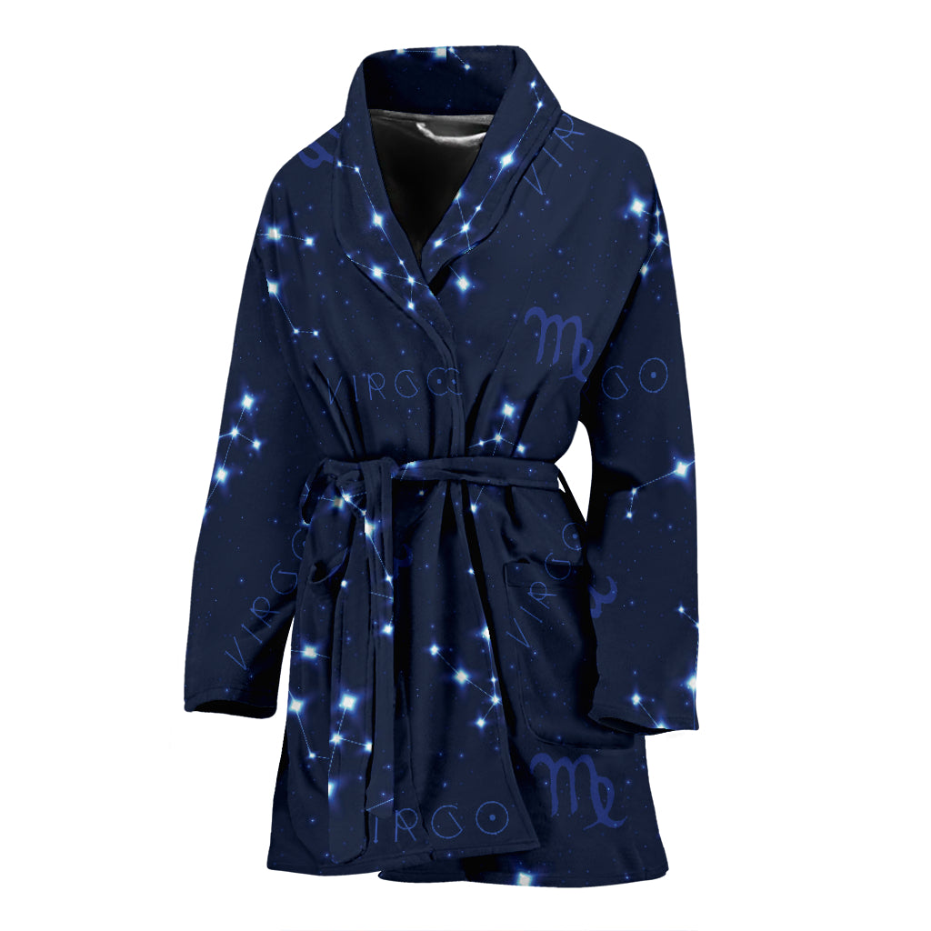 Virgo Print Design LKS303 Women Bathrobe