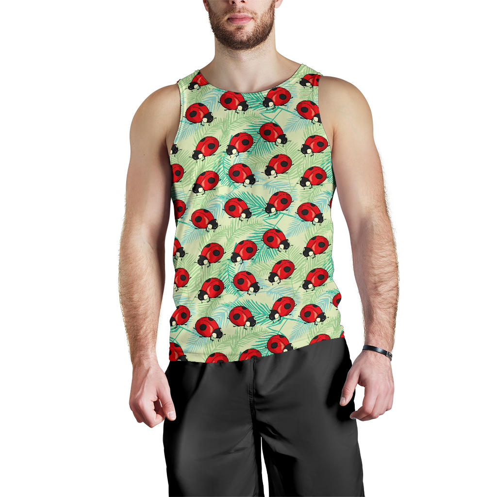 Ladybug Cute Print Pattern Men Tank Top