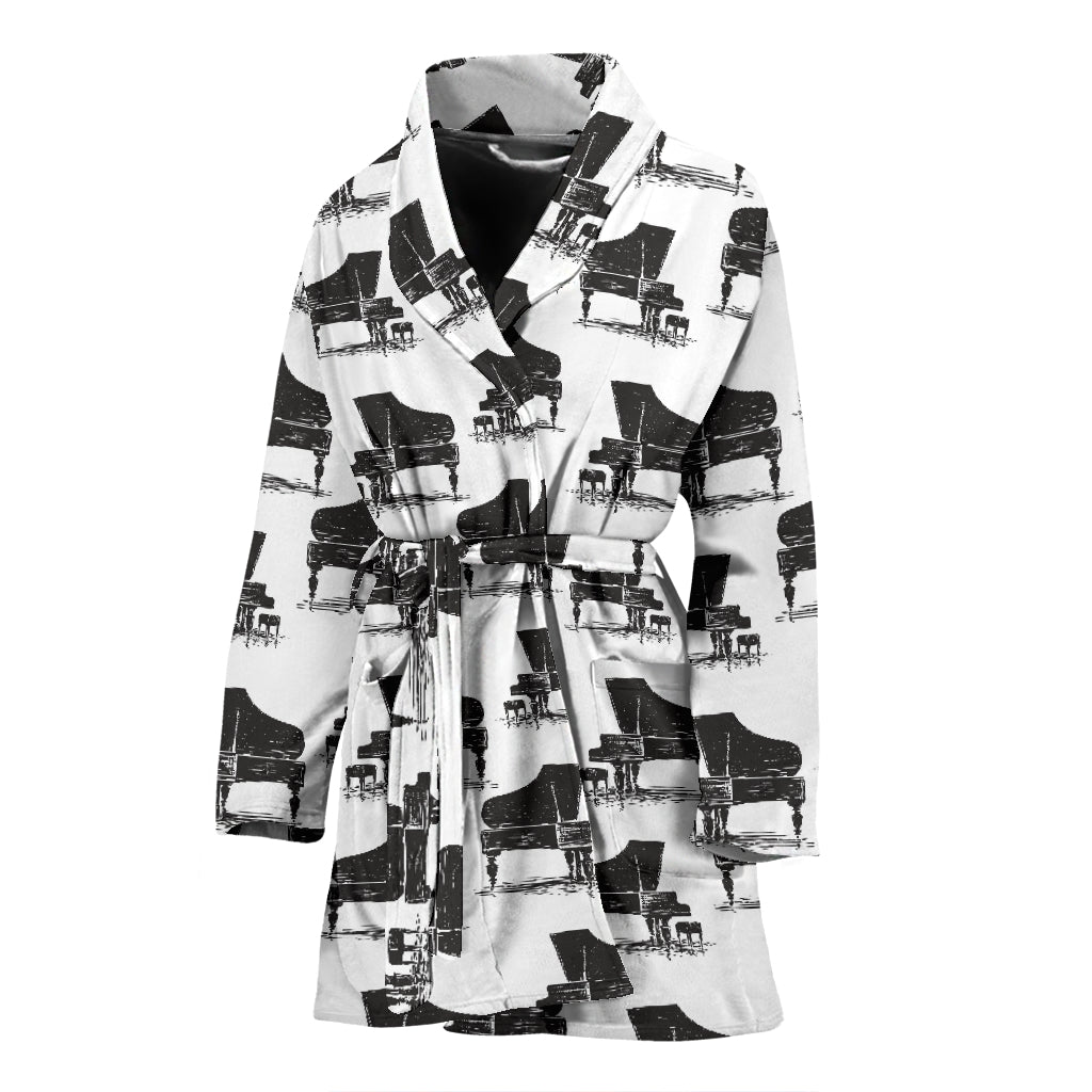 Piano Print Design LKS401 Women Bathrobe