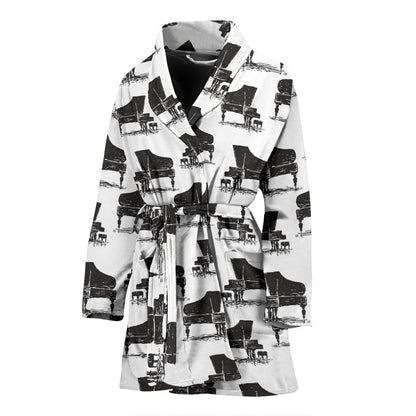 Piano Print Design LKS401 Women Bathrobe