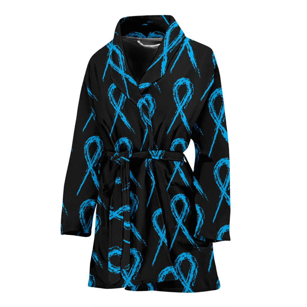 Prostate cancer Pattern Print Design A02 Women Bathrobe
