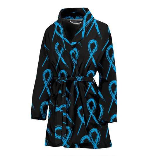Prostate cancer Pattern Print Design A02 Women Bathrobe