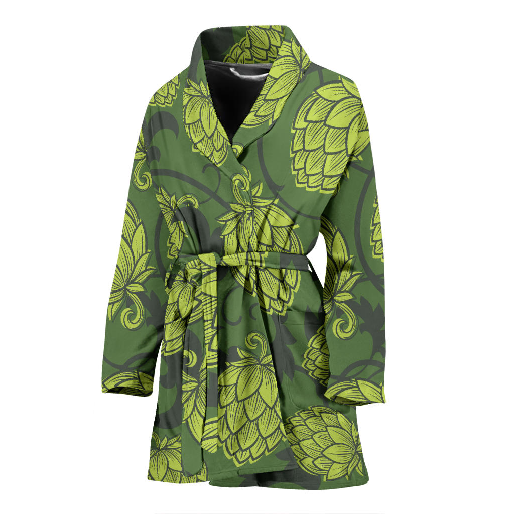 Hope Pattern Print Design 02 Women Bathrobe
