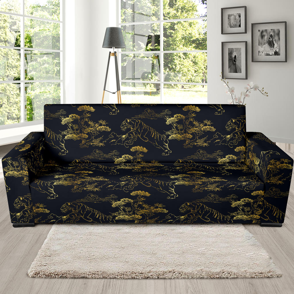 Tiger Japan Style Print Design LKS305 Sofa Slipcover