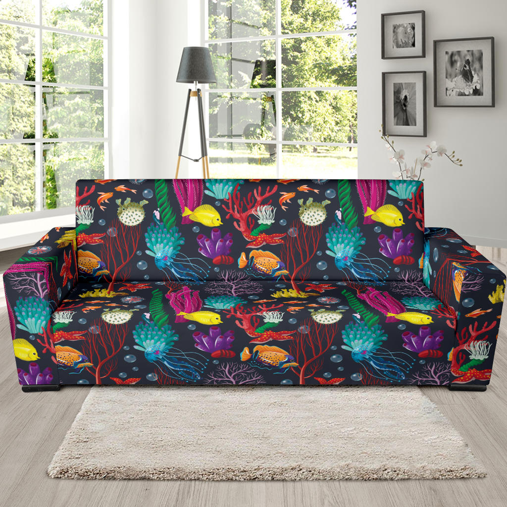Underwater Cute Print Design LKS303 Sofa Slipcover