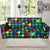 Houndstooth Colorful Pattern Print Design 02 Sofa Slipcover